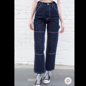 Brandy Melville Ariana Dark Wash Painter Pants